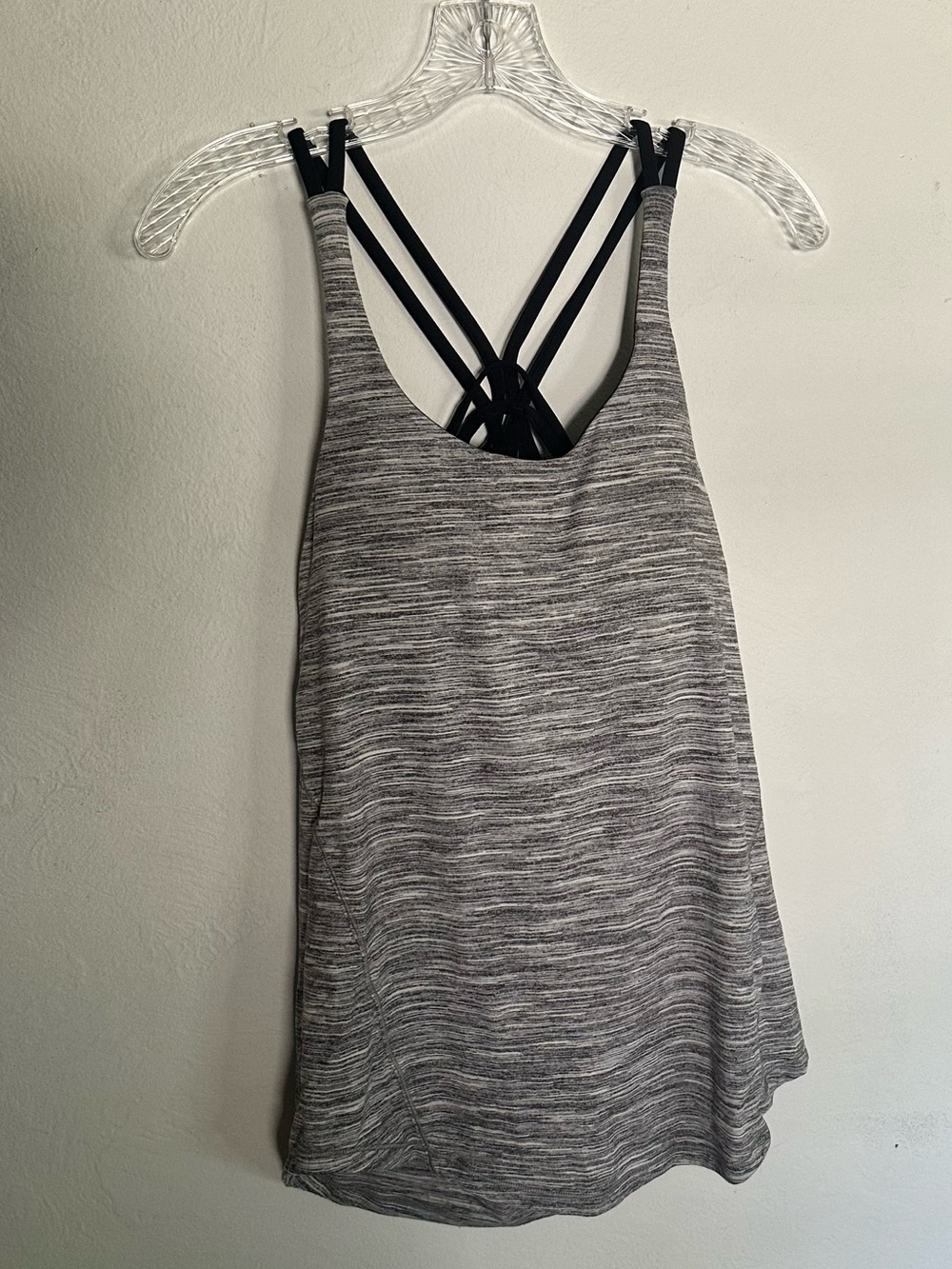 Lululemon grey and black built in bra tank